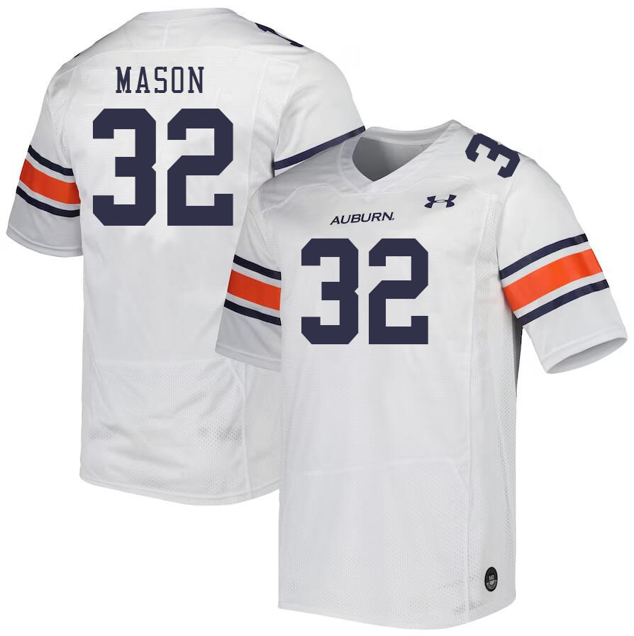 Men #32 Trent Mason Auburn Tigers College Football Jerseys Stitched-White
